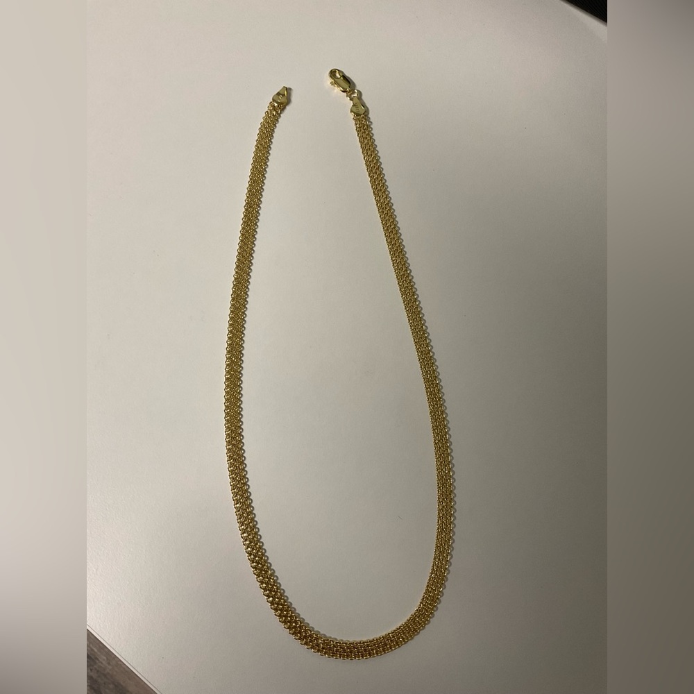 750 Italy Elegant Gold Plated Chain Necklace